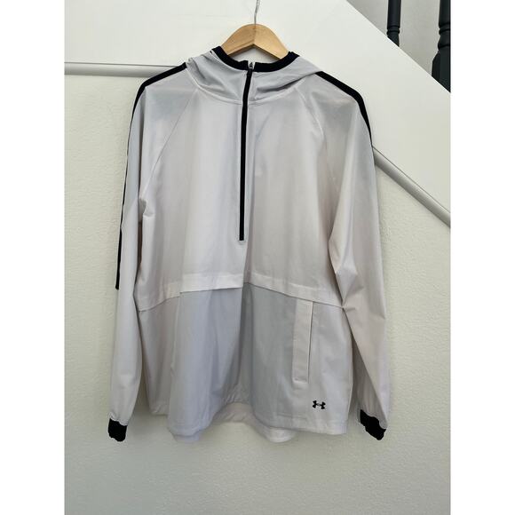 Under Armour Storm Loose Pullover Anorak Jacket Womens Size XL White Half Zip - Picture 8 of 16